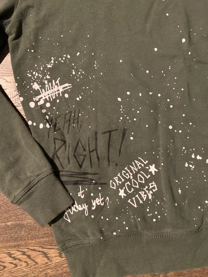 EUC: H&M Stay Chill Graffiti Graphic Sweatshirt Size 12-14Y - photo 3