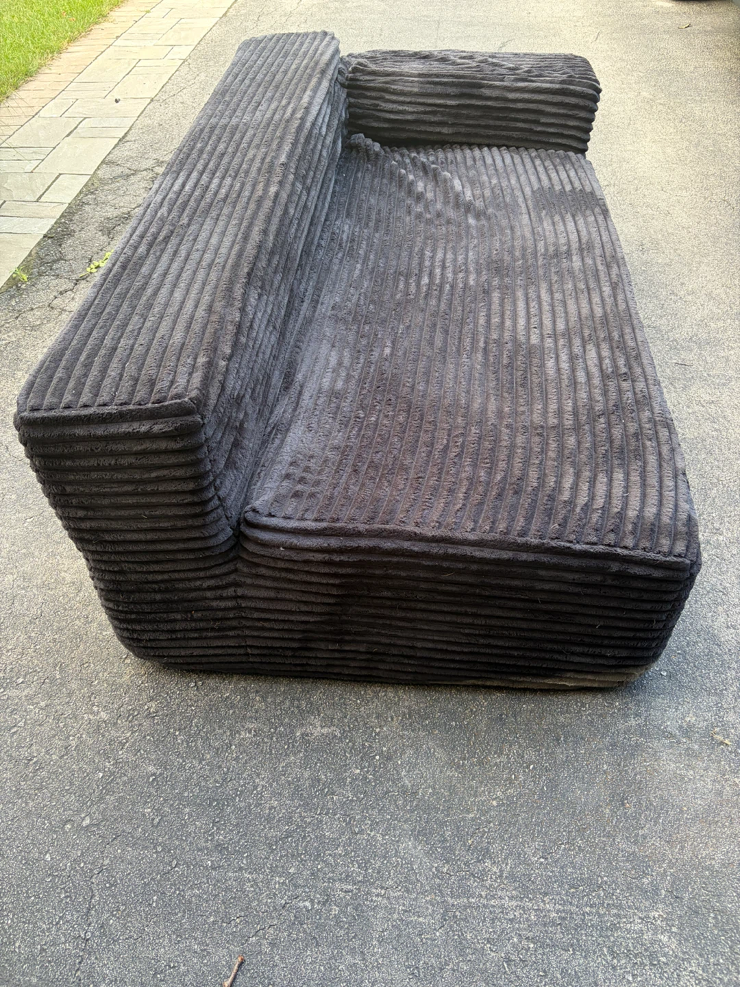 Black Corduroy Sofa