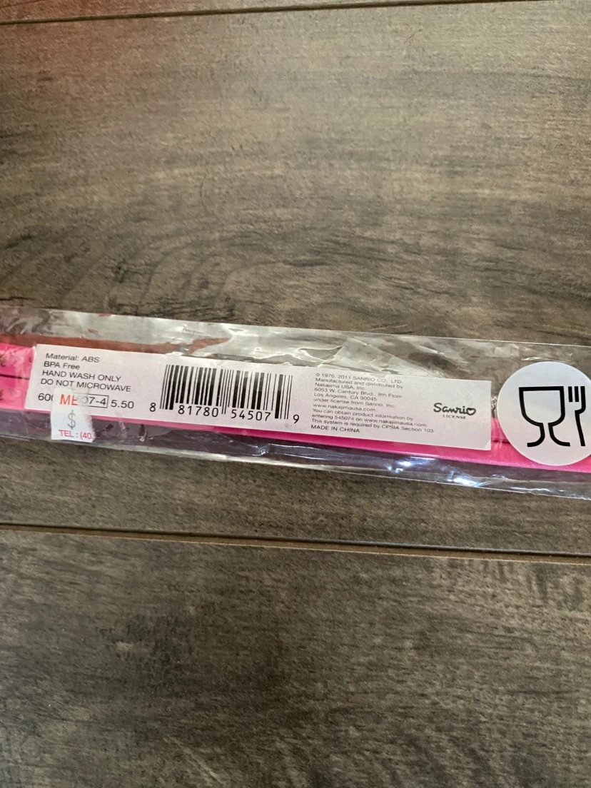 Sanrio Hello Kitty Pink ABS Resin Chopsticks - photo 3