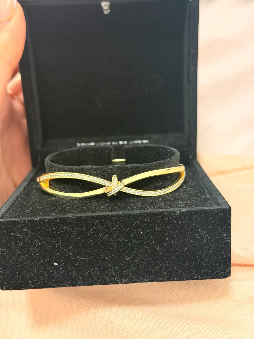 Gold Plated Knot Bangle Bracelet