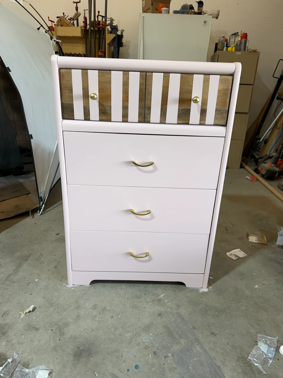 Refinished Pink Waterfall Dresser - photo 2