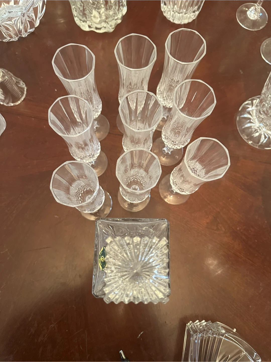Crystal Decanter and Shot Glasses Set