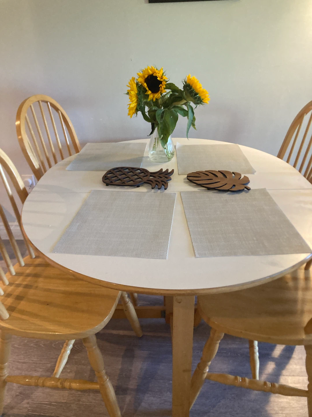 MOVING SALE : Foldable Wood Dining Table with 4 Chairs