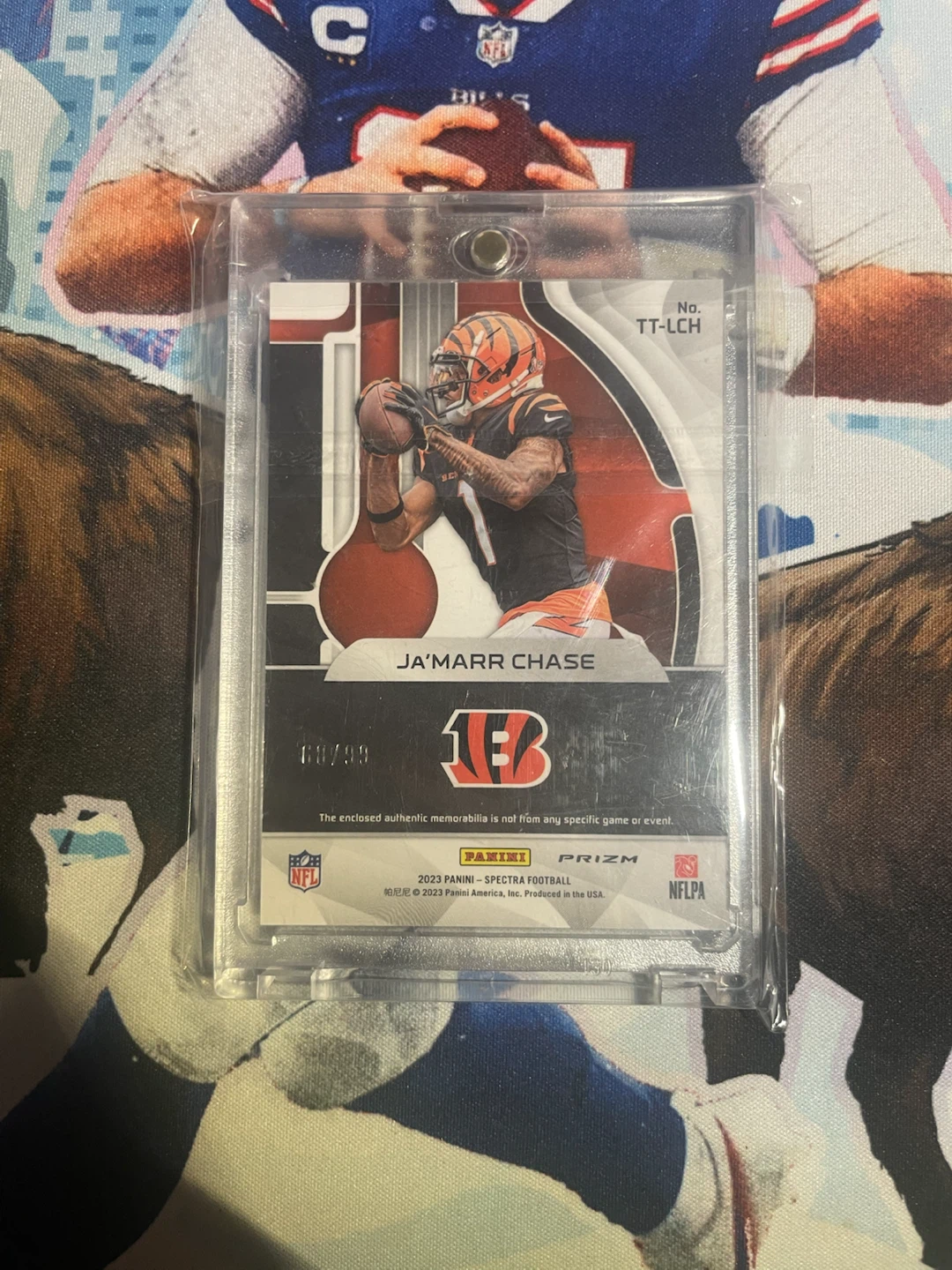 Ja’marr chase triple threats spectra patch /99 football card - photo 2