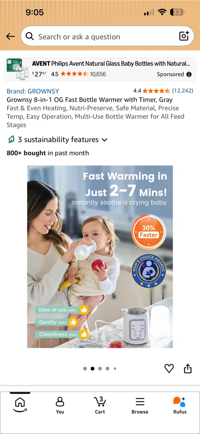 Grownsy 8-in-1 Bottle Warmer - BNIB - photo 2