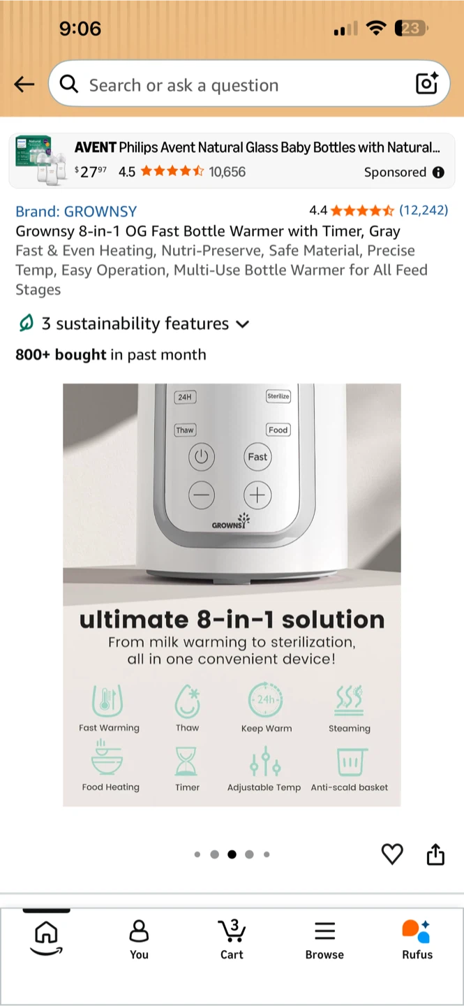 Grownsy 8-in-1 Bottle Warmer - BNIB - photo 3