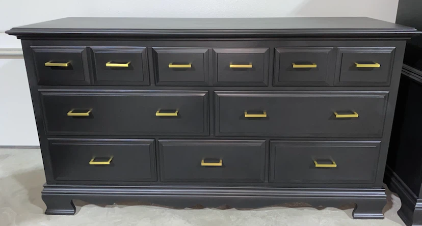 Hardwood Bedroom Furniture Black & Gold - photo 2