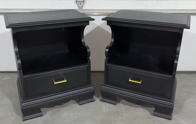 Hardwood Bedroom Furniture Black & Gold - photo 4