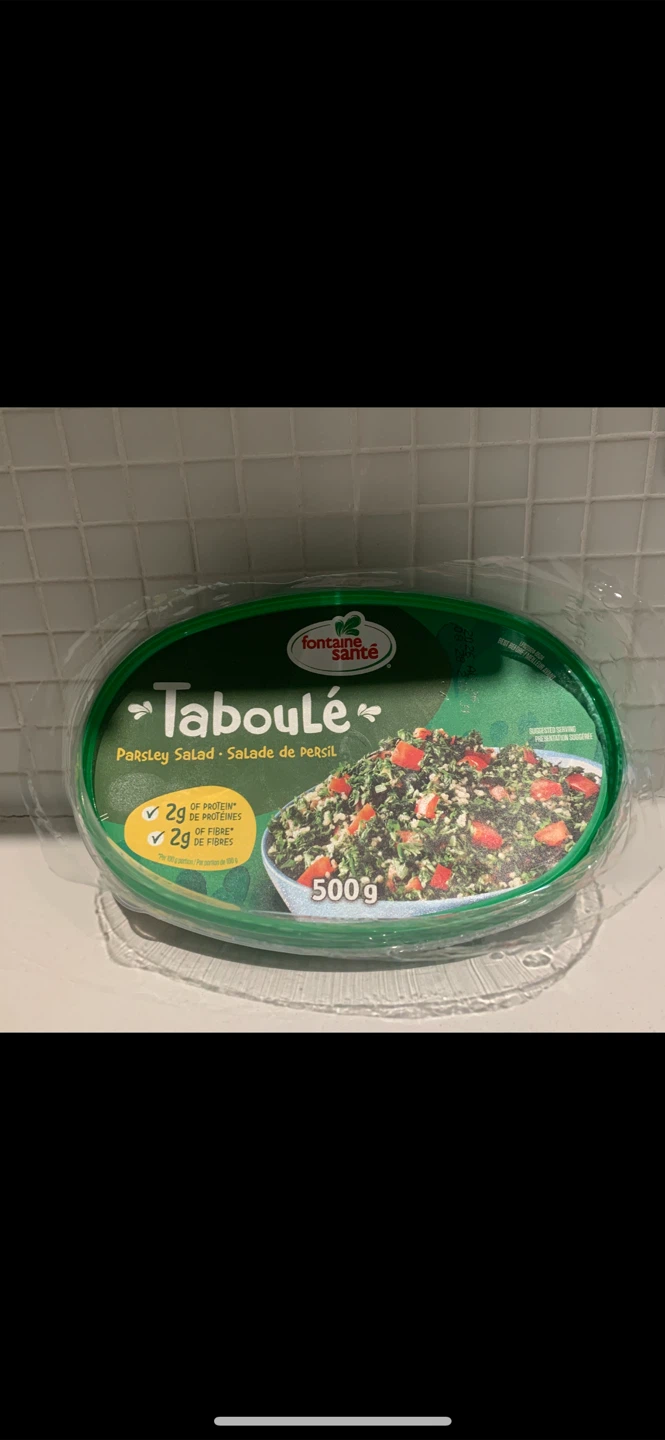 Unopened and sealed Taboulé Parsley Salad