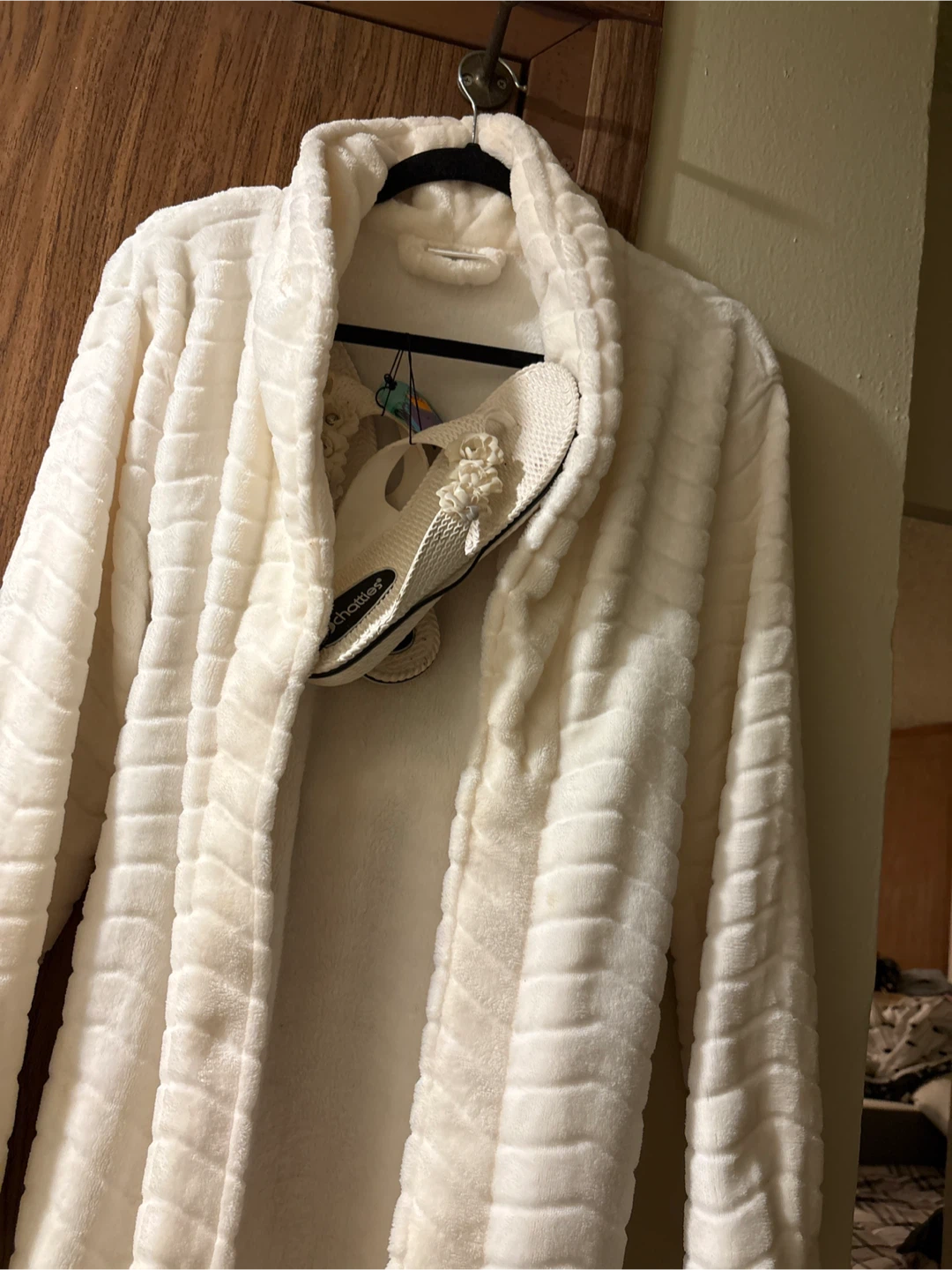 Cream Plush Robe
