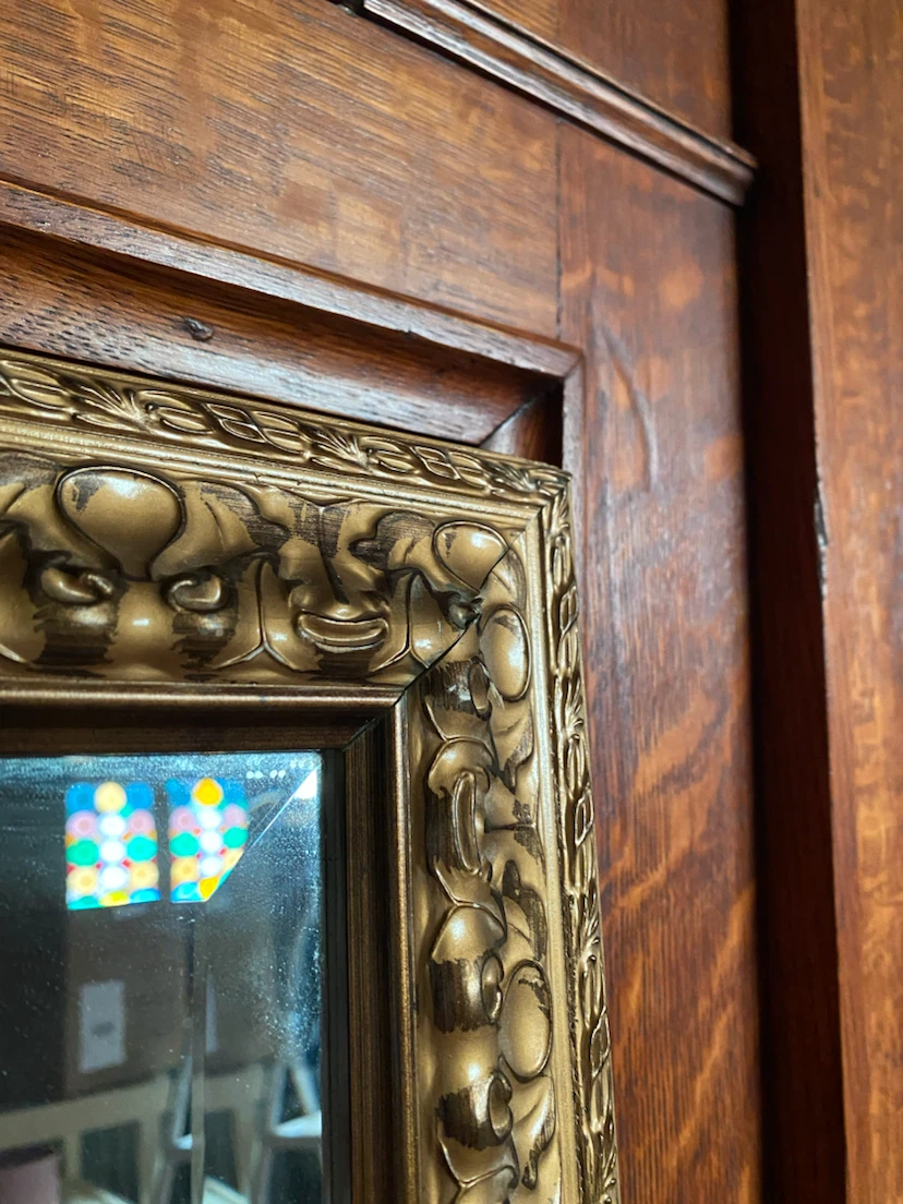 Vintage Ornate Gold Frame Mirror - photo 2