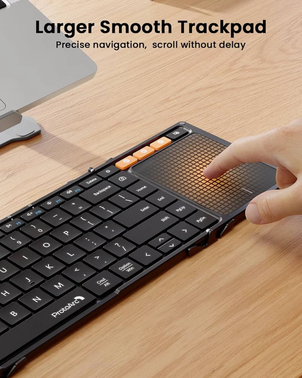 ProtoArc Tri-fold Collapsible Keyboard with Trackpad - photo 2