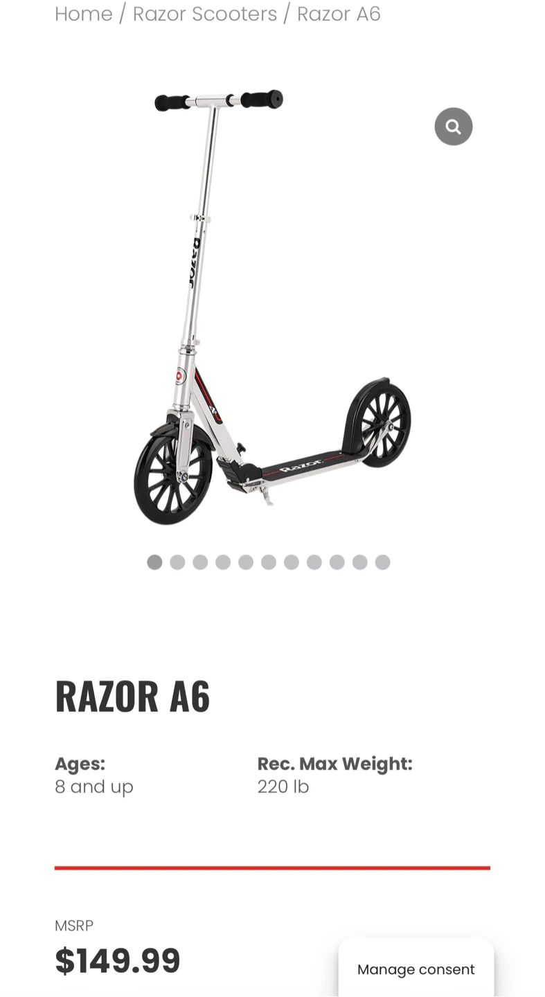 Razor A6 Scooter - photo 4