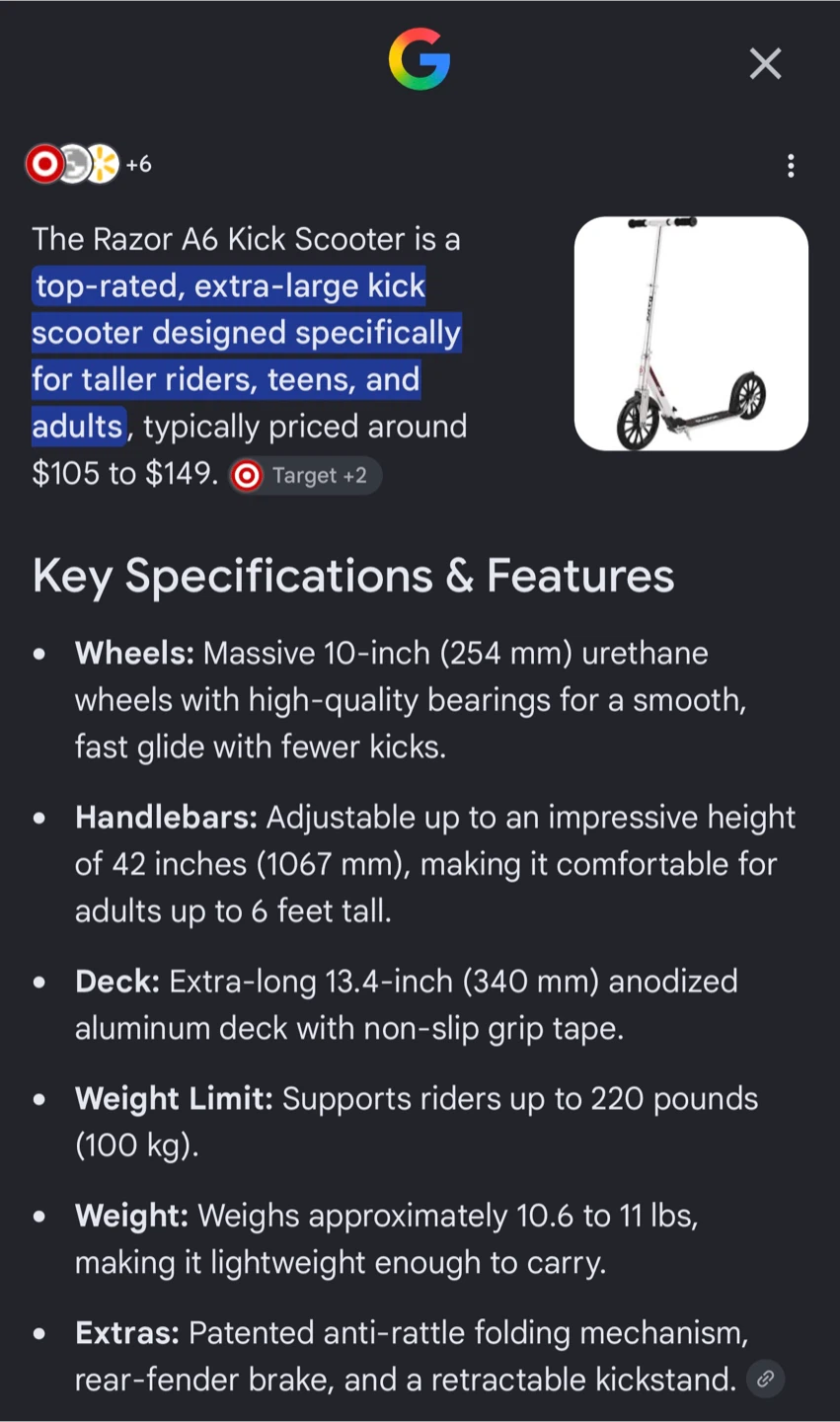 Razor A6 Scooter - photo 5