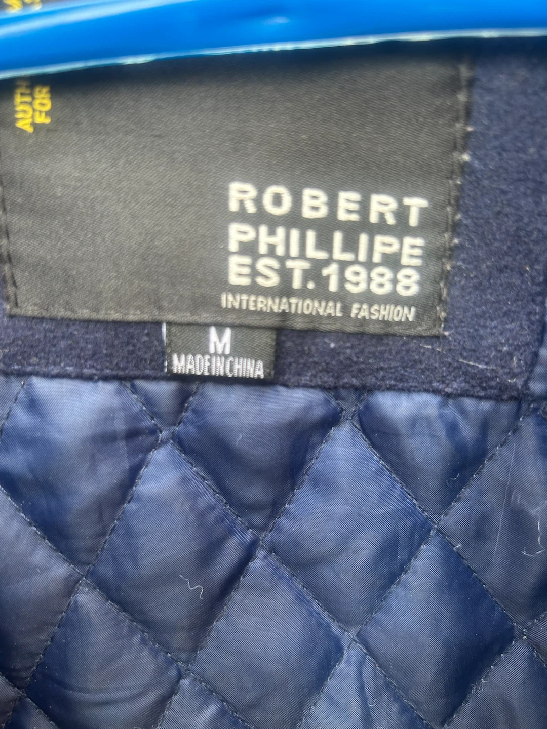Robert Phillipe Navy and Yellow Varsity Jacket - photo 3