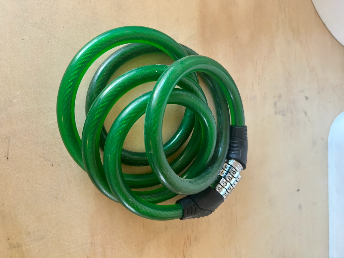 Green combination bike cable lock - photo 2