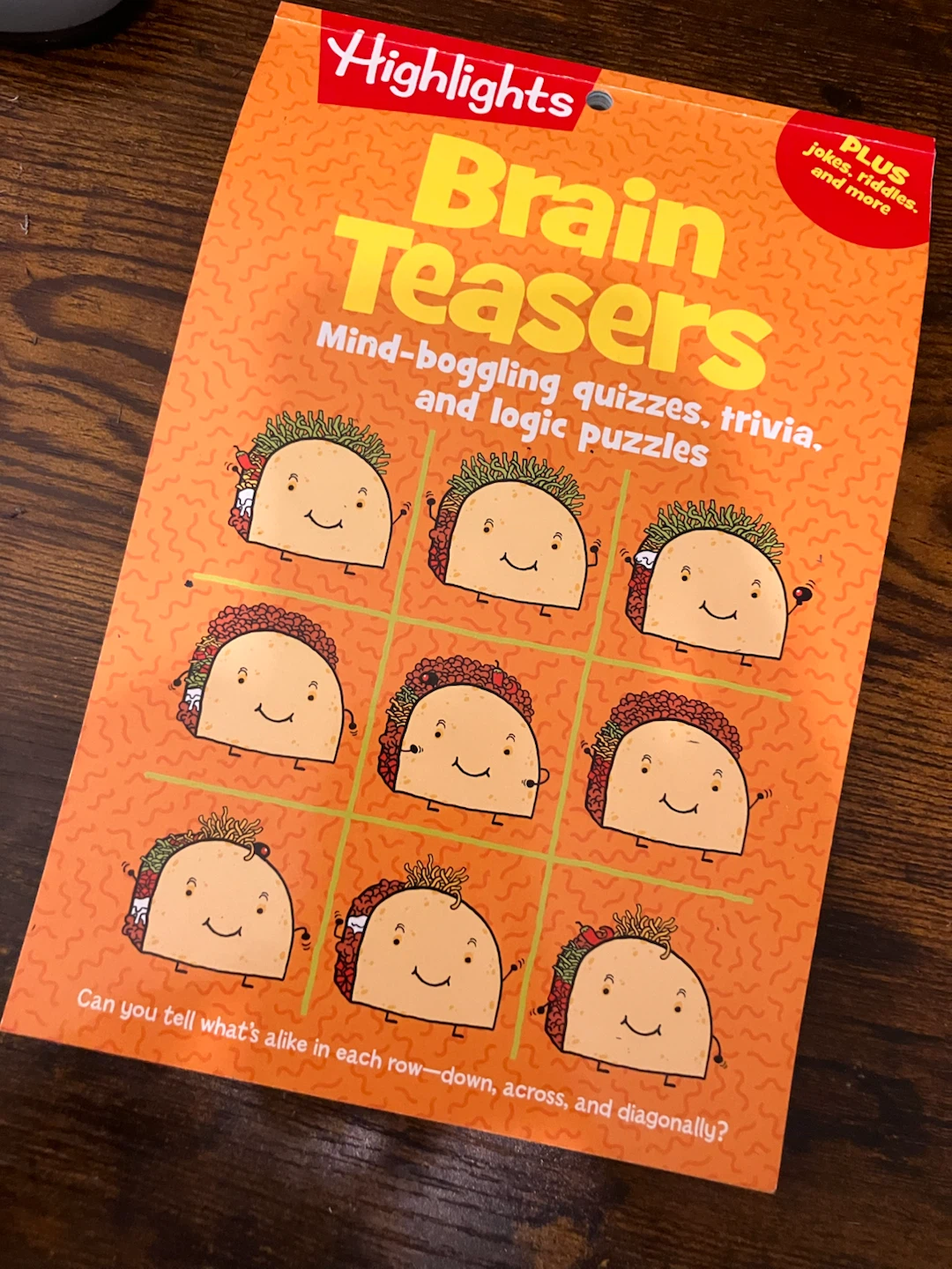 Book of brain teasers/ puzzles