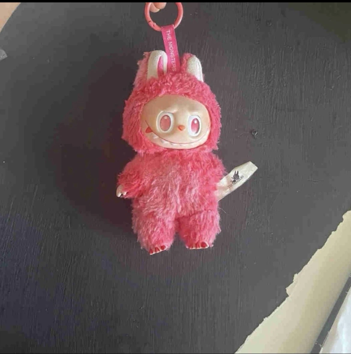 Pop Mart The Monsters Labubu Pink Plush Keychain