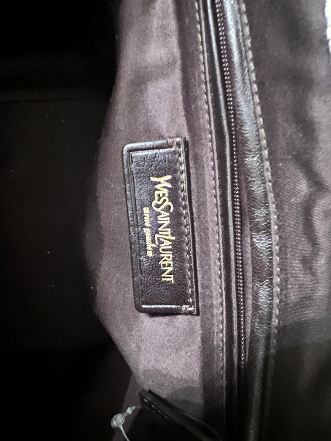 Yves Saint Laurent Gold Leather Patent  Bsg Bag - photo 4