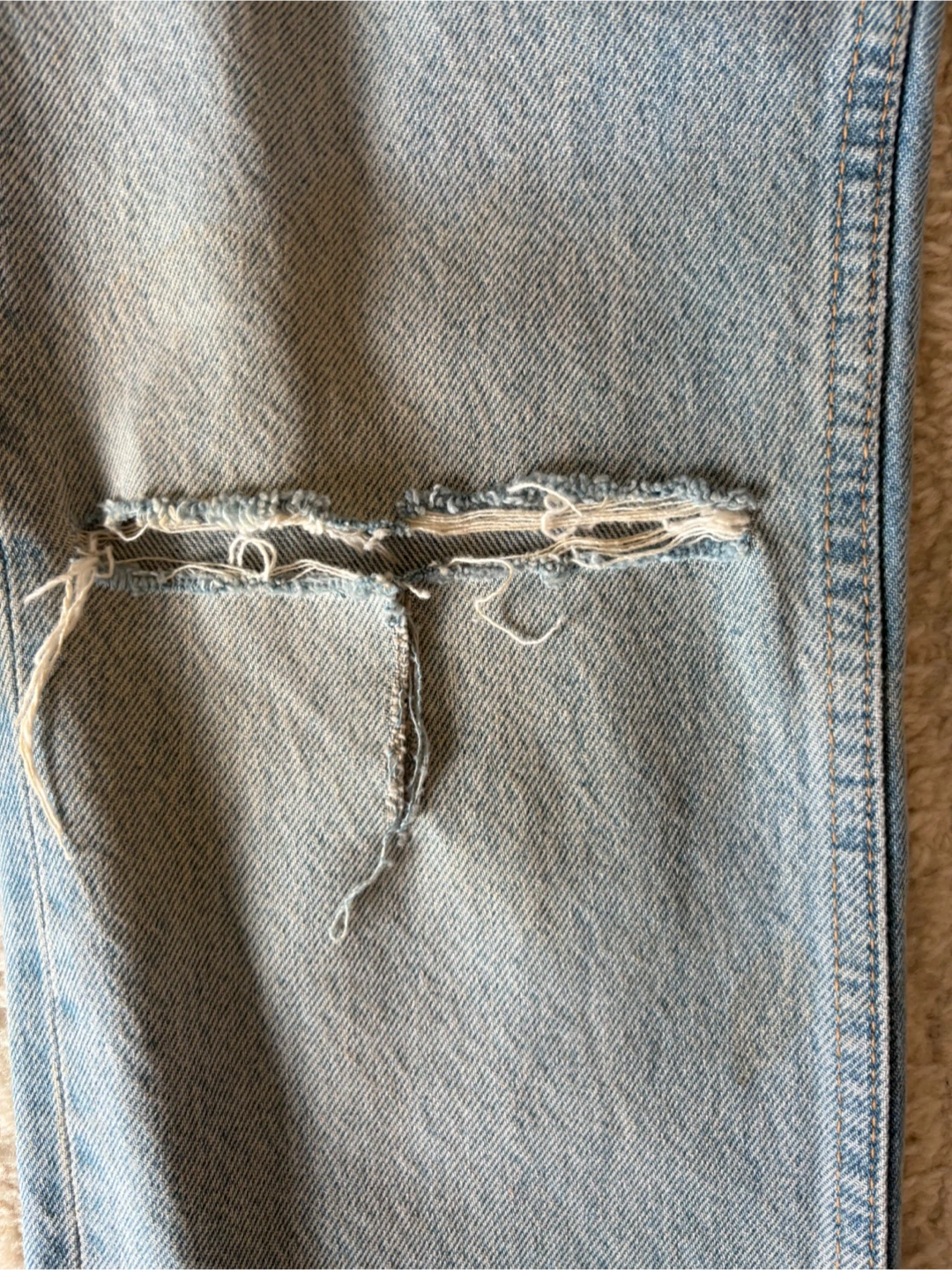 Zara Mid-Rise Full Length Ripped Jeans Size 32 - photo 2