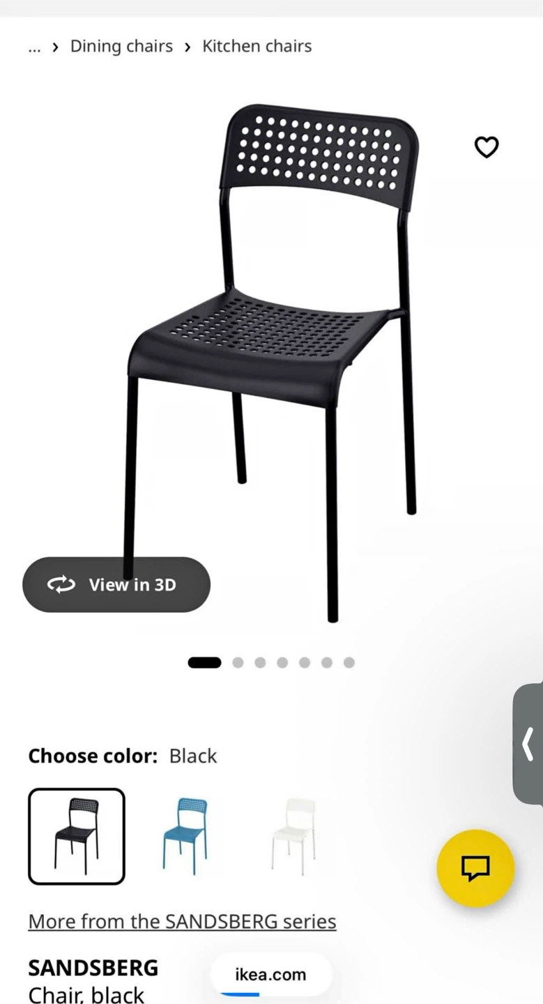 IKEA SANDSBERG chair in black