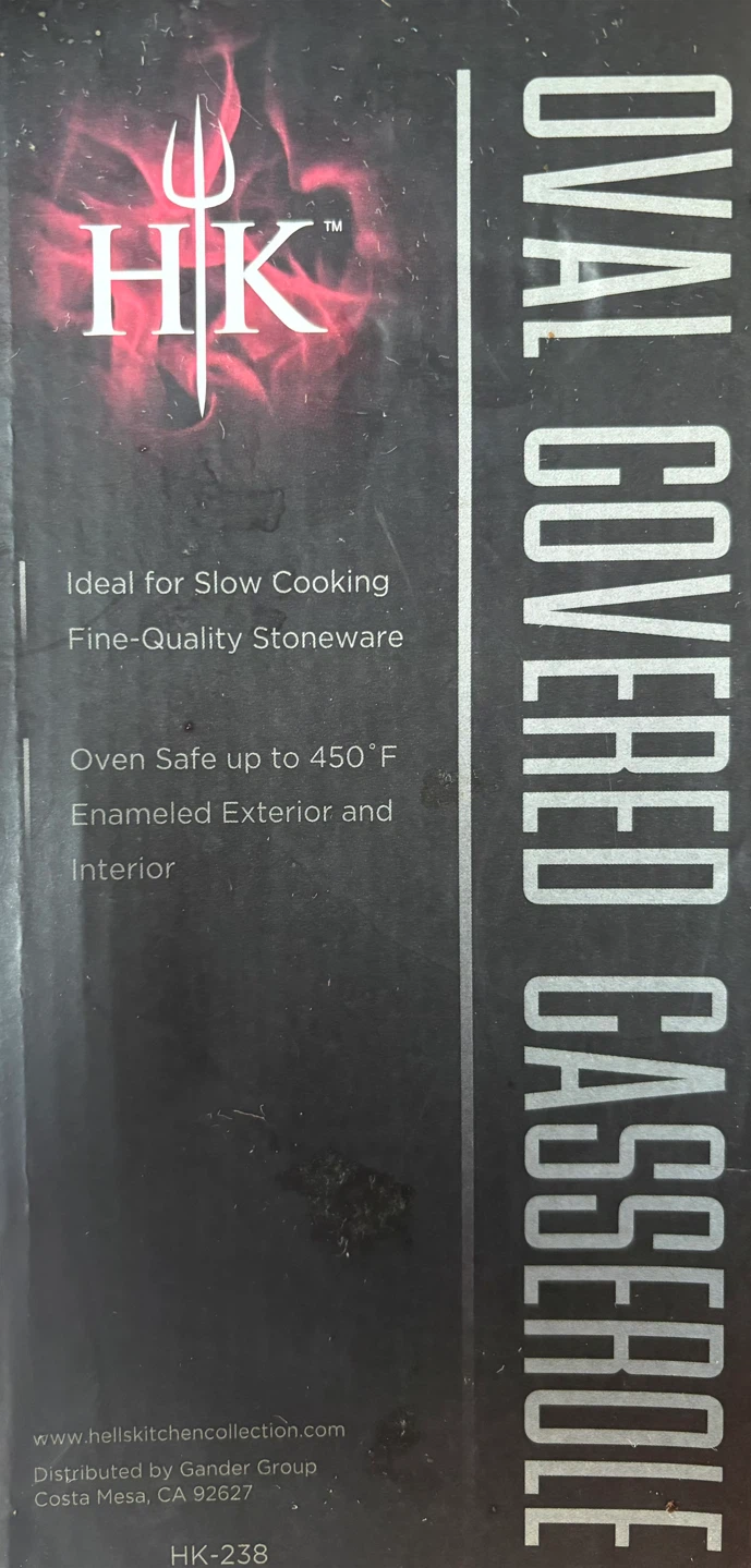 Hell's Kitchen 3.5 Qt Oval Covered Casserole - photo 3