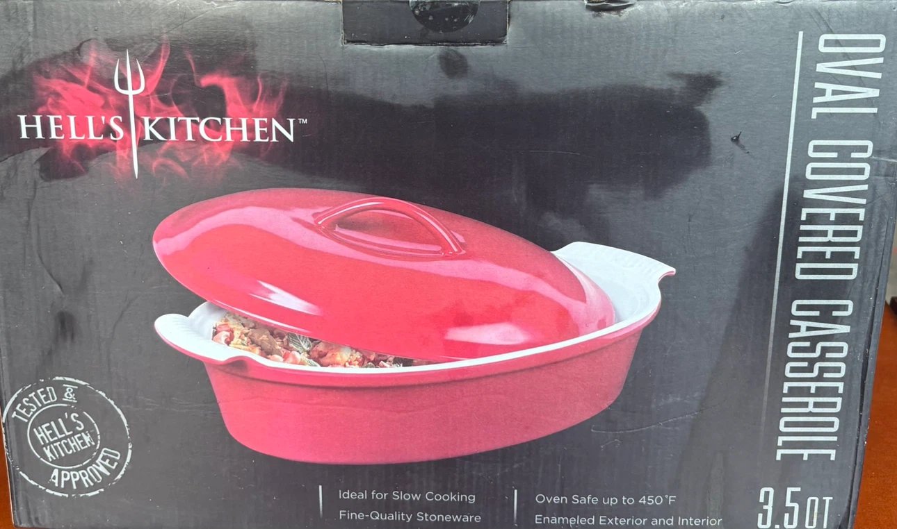Hell's Kitchen 3.5 Qt Oval Covered Casserole - photo 4