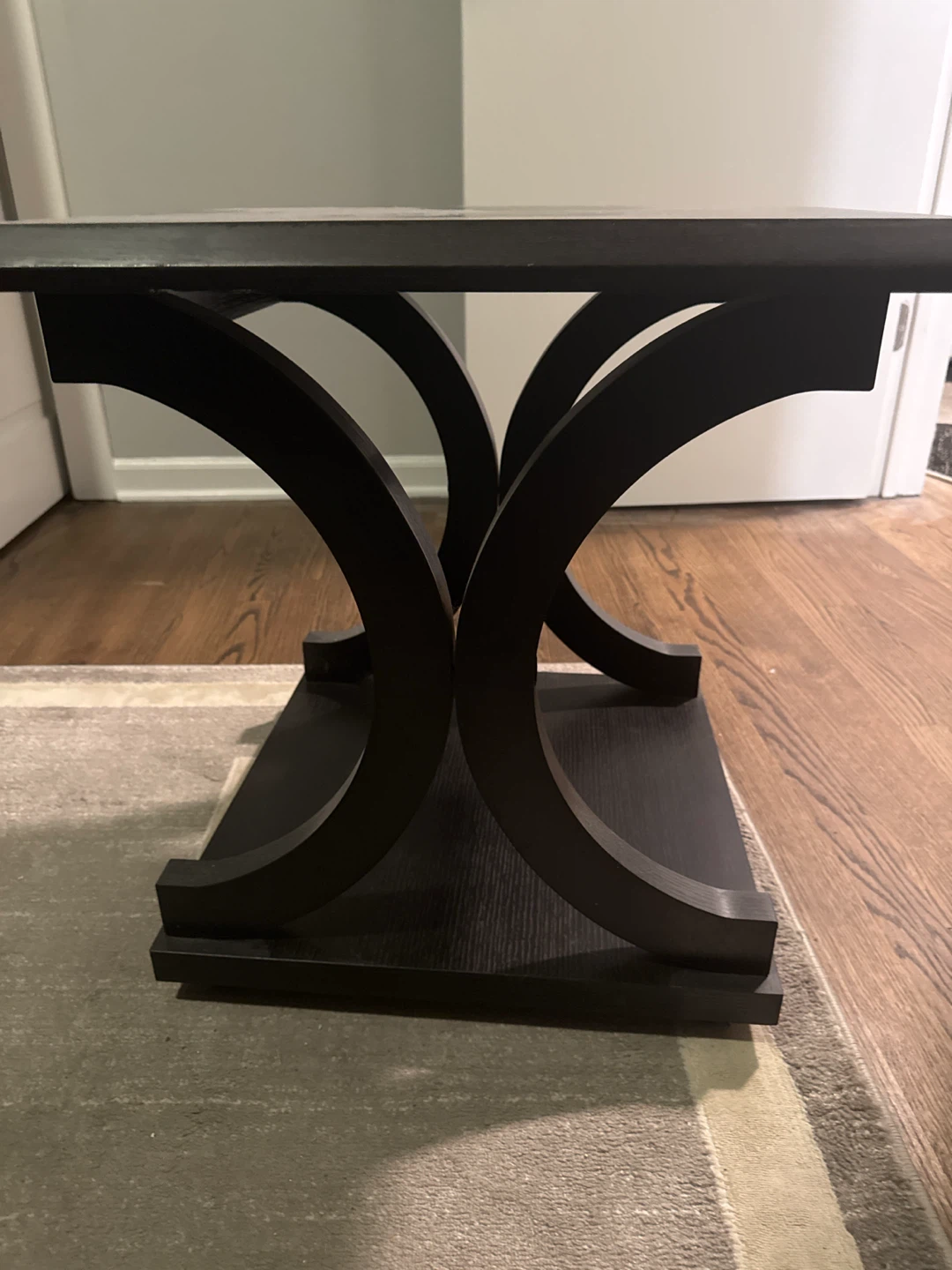 Dark Wood Square Side Table - photo 3