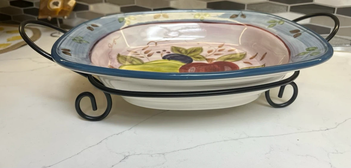 Decorative Fruit Bowl with Stand - photo 2