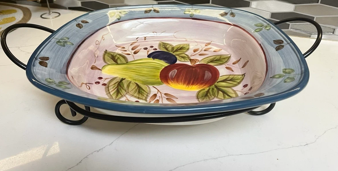 Decorative Fruit Bowl with Stand - photo 3