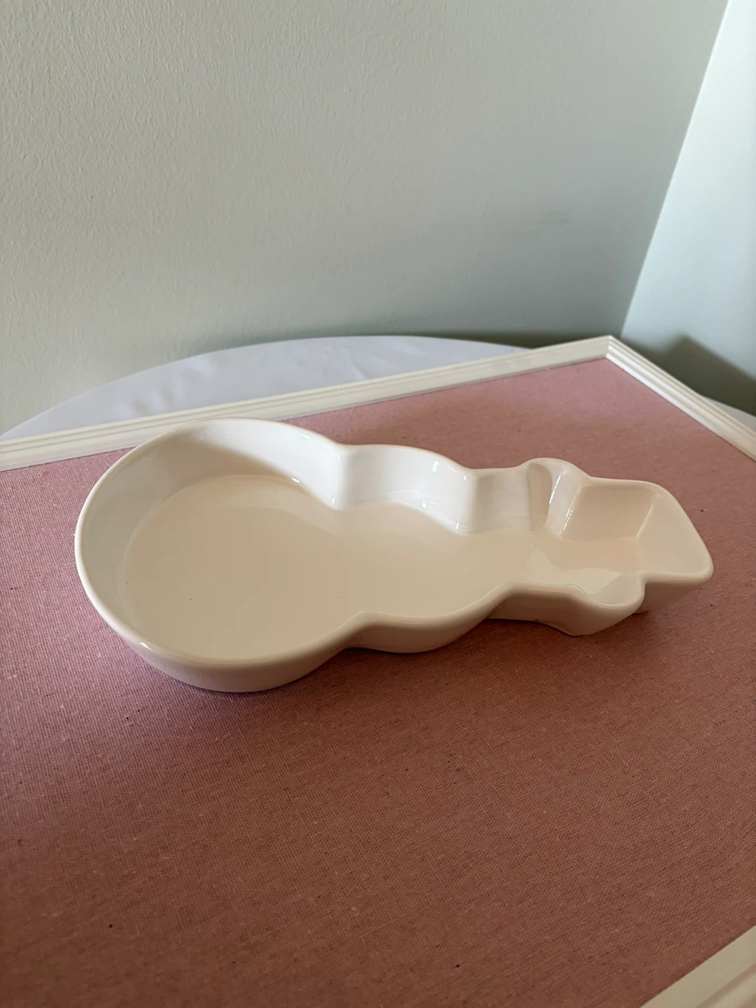 White Ceramic Snowman Serving Dish - photo 2