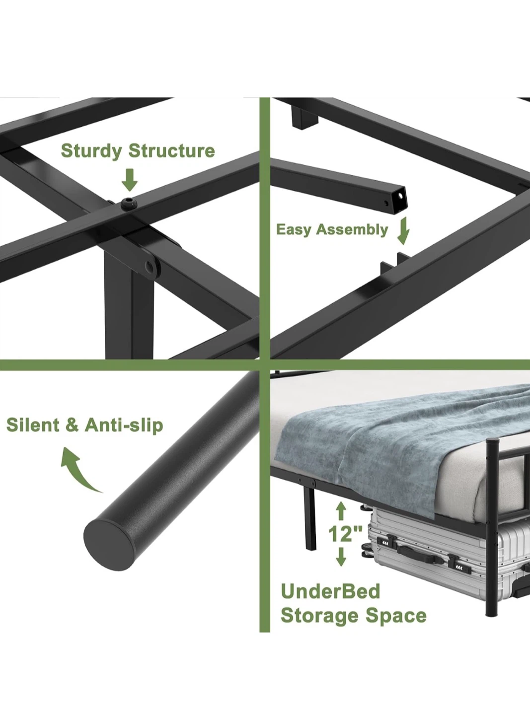 Queen Size Metal Bed Frame - photo 3