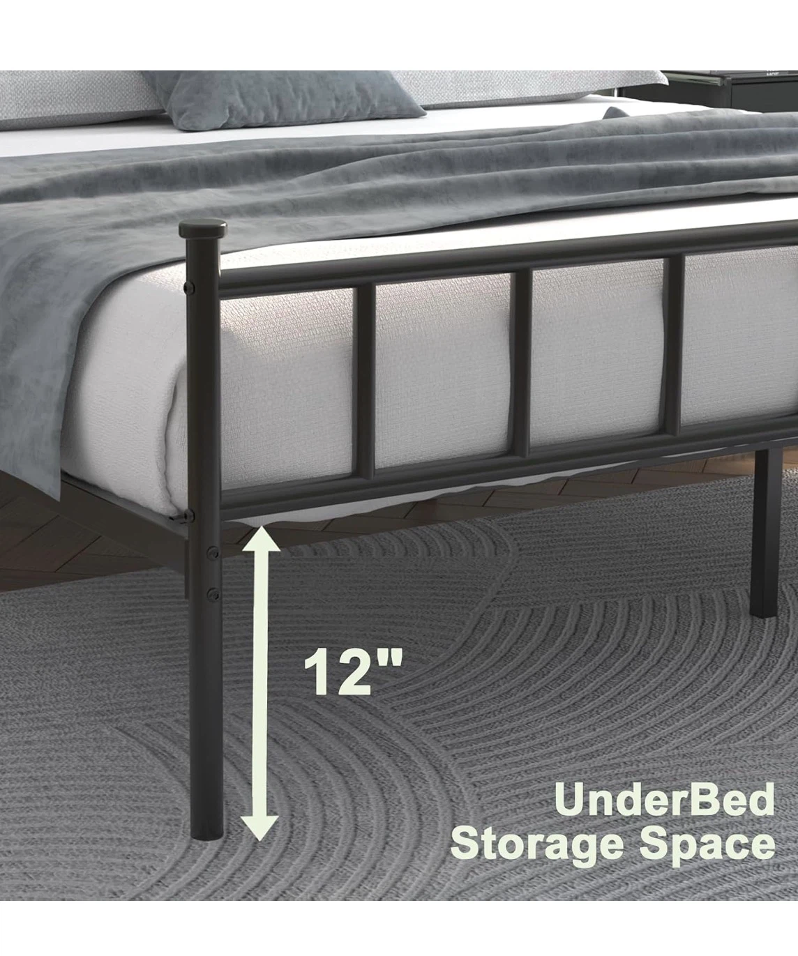 Queen Size Metal Bed Frame - photo 4
