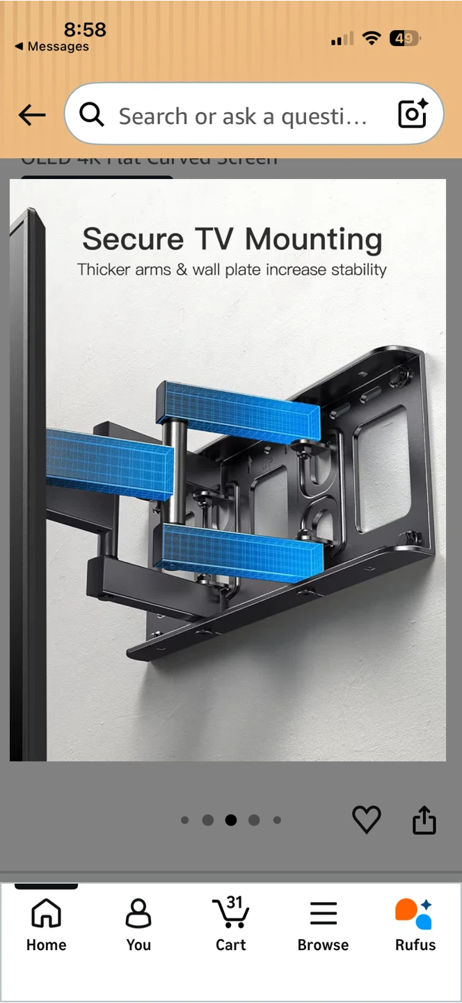 Pipishell Full Motion TV Wall Mount - photo 5