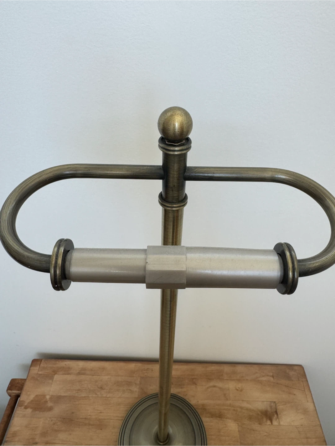 Antique Brass Freestanding Toilet Paper Holder - photo 3