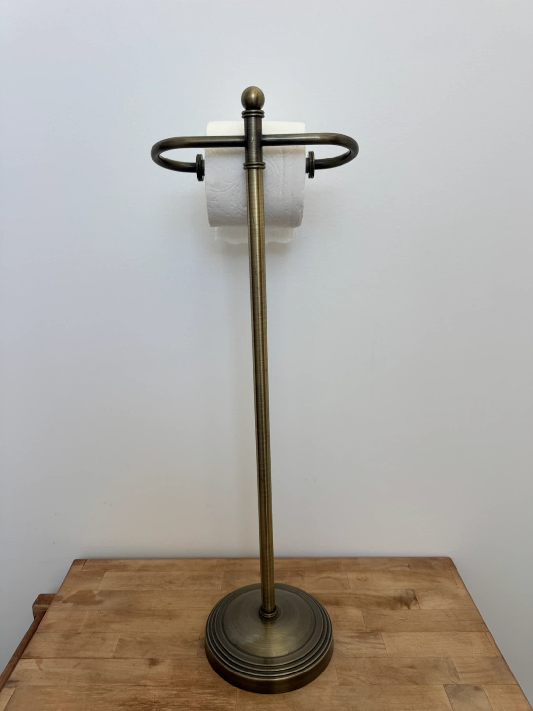 Antique Brass Freestanding Toilet Paper Holder - photo 5