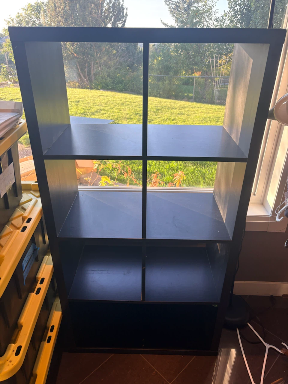 IKEA KALLAX 2x4 Shelving Unit in Black-Brown