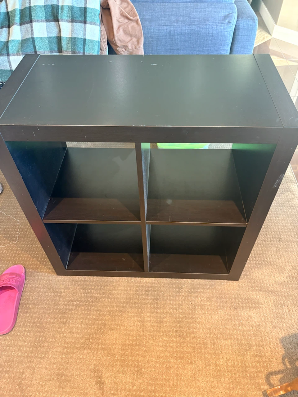 Black IKEA Kallax 4-Shelf Unit