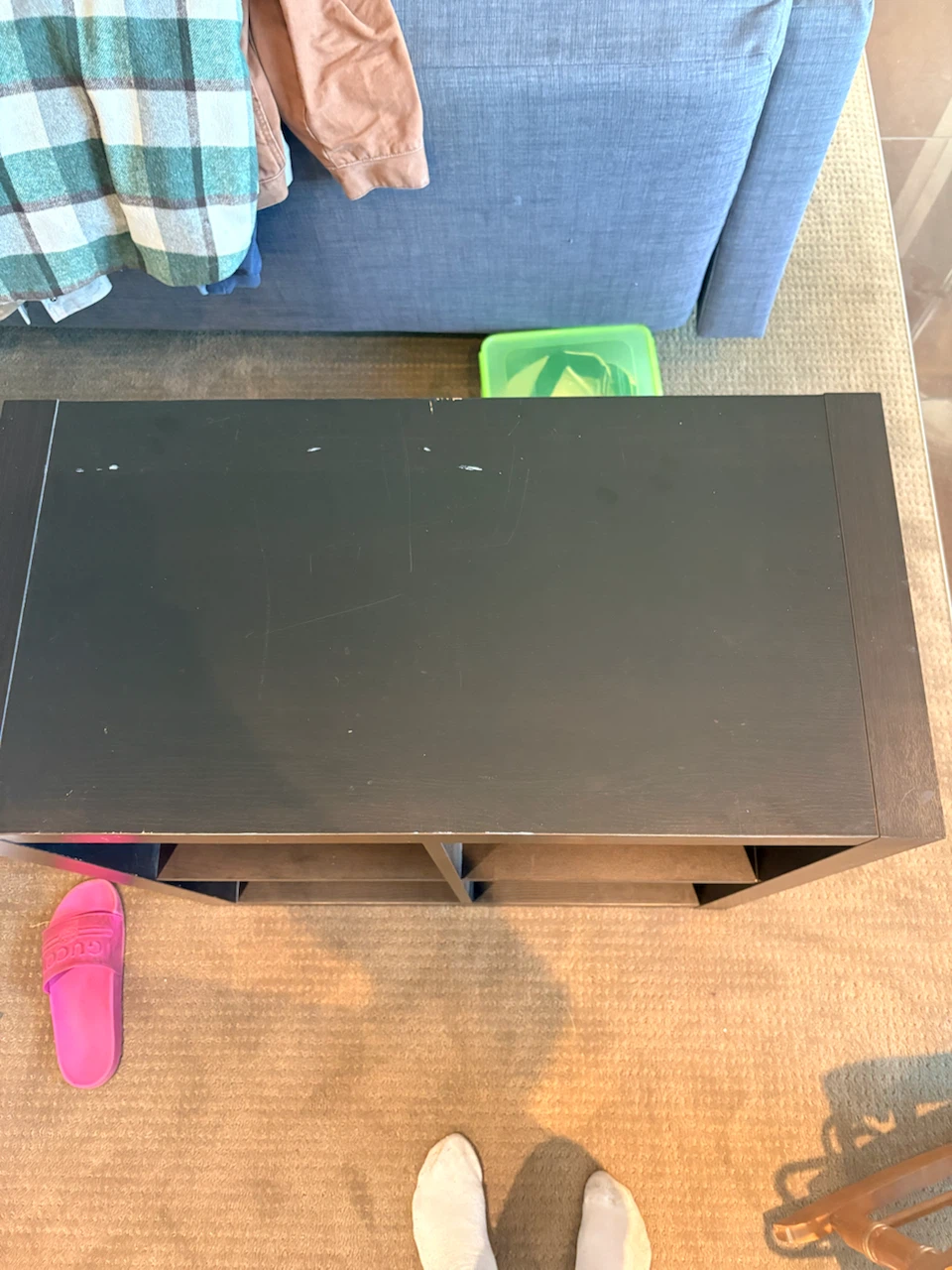 Black IKEA Kallax 4-Shelf Unit - photo 2