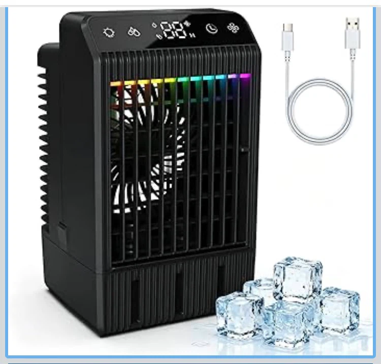 4-in-1 Portable Air Cooler Black