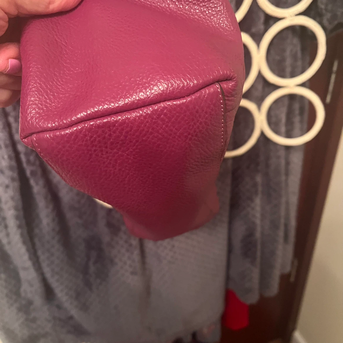 Authentic Coach Burgundy leather tote bag - photo 3