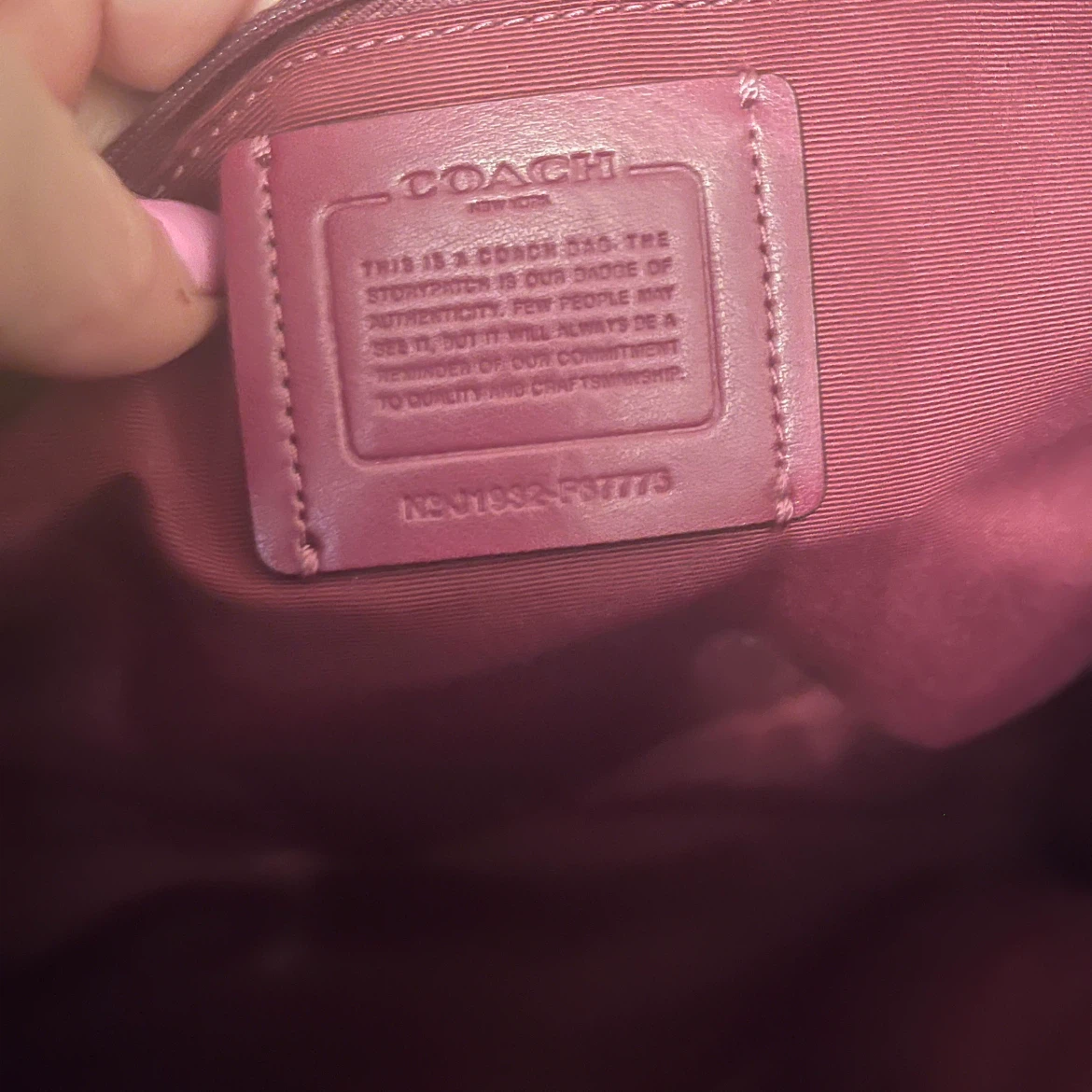 Authentic Coach Burgundy leather tote bag - photo 5