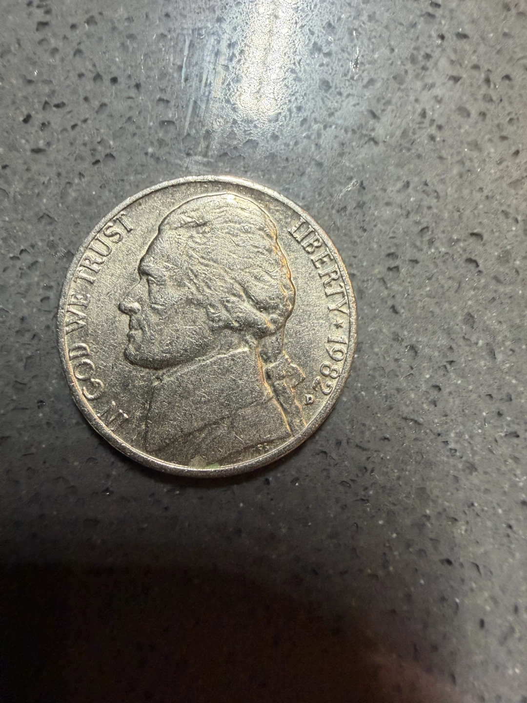 1982 United States Five Cents Jefferson Nickel