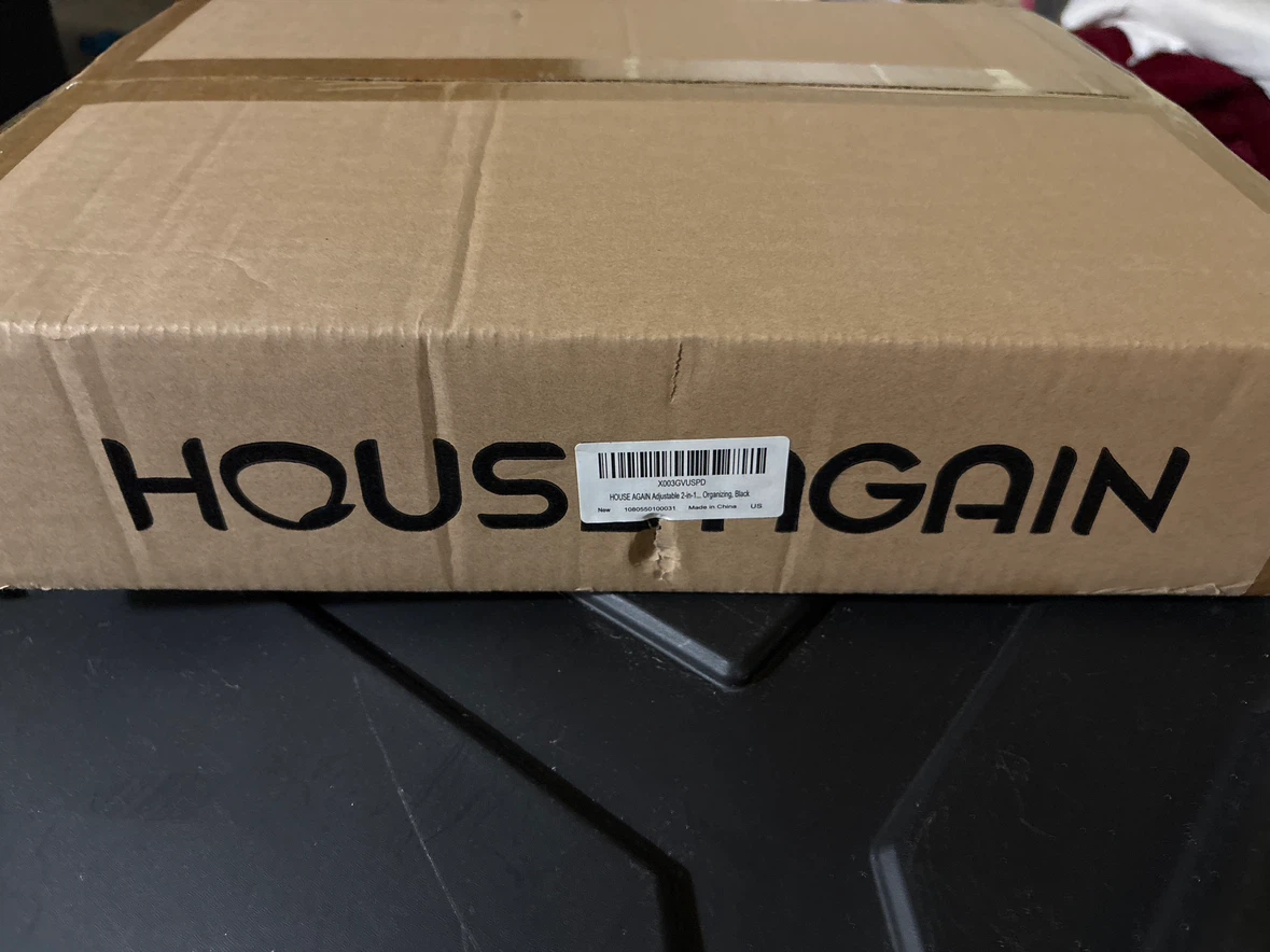 HOUSE AGAIN Adjustable 2-in-1 Organizing Black