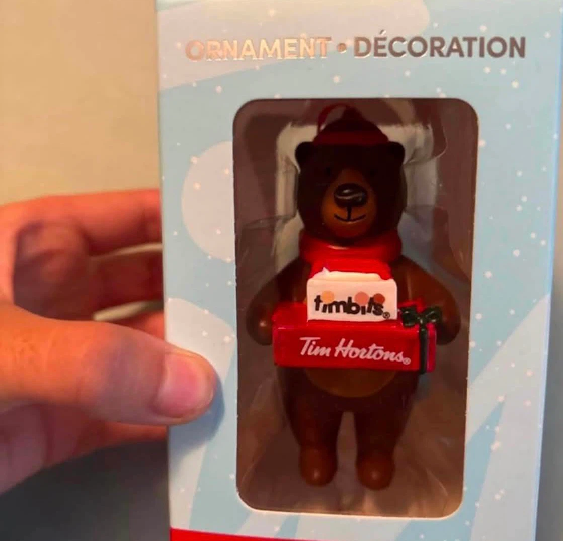 Tim Hortons bear ornament