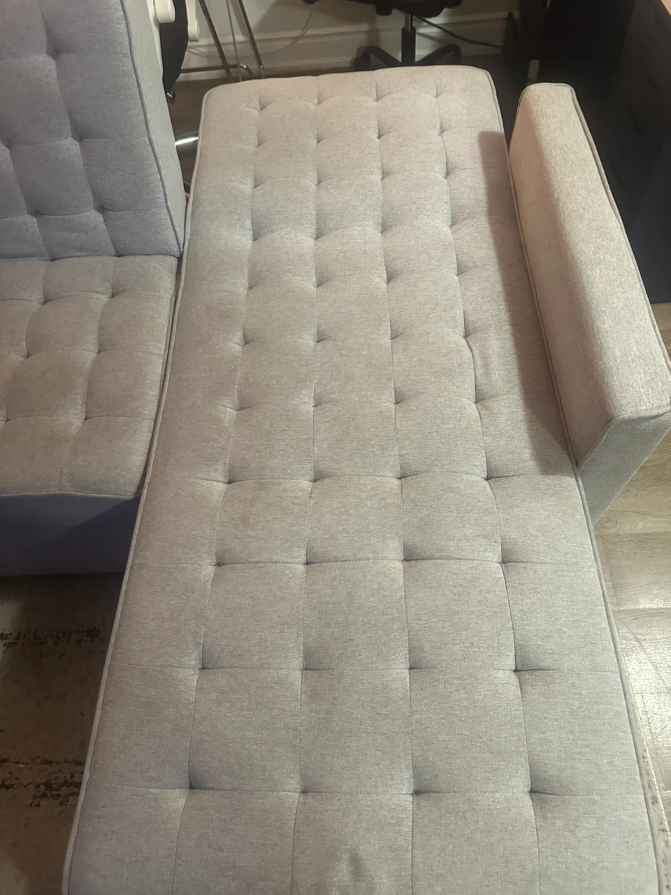 Grey sectional sofa bed with storage - photo 4