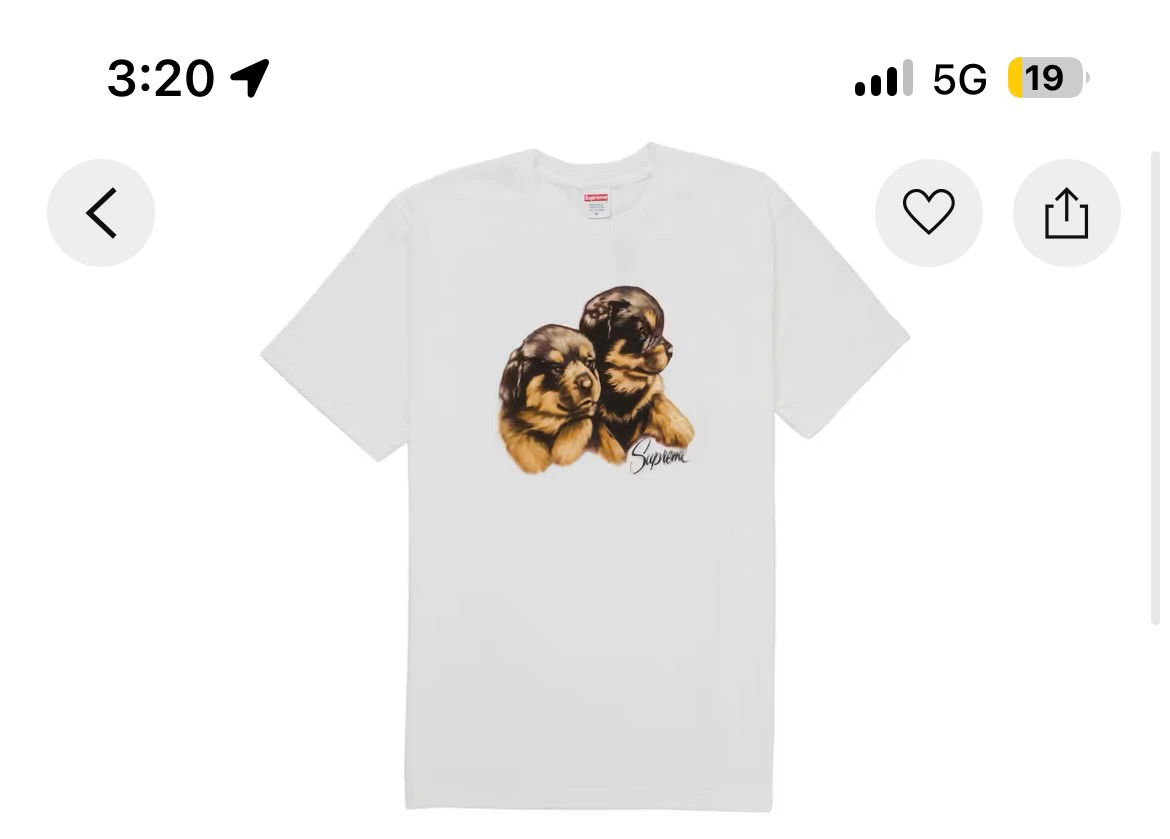 Supreme "Puppies" T-Shirt White