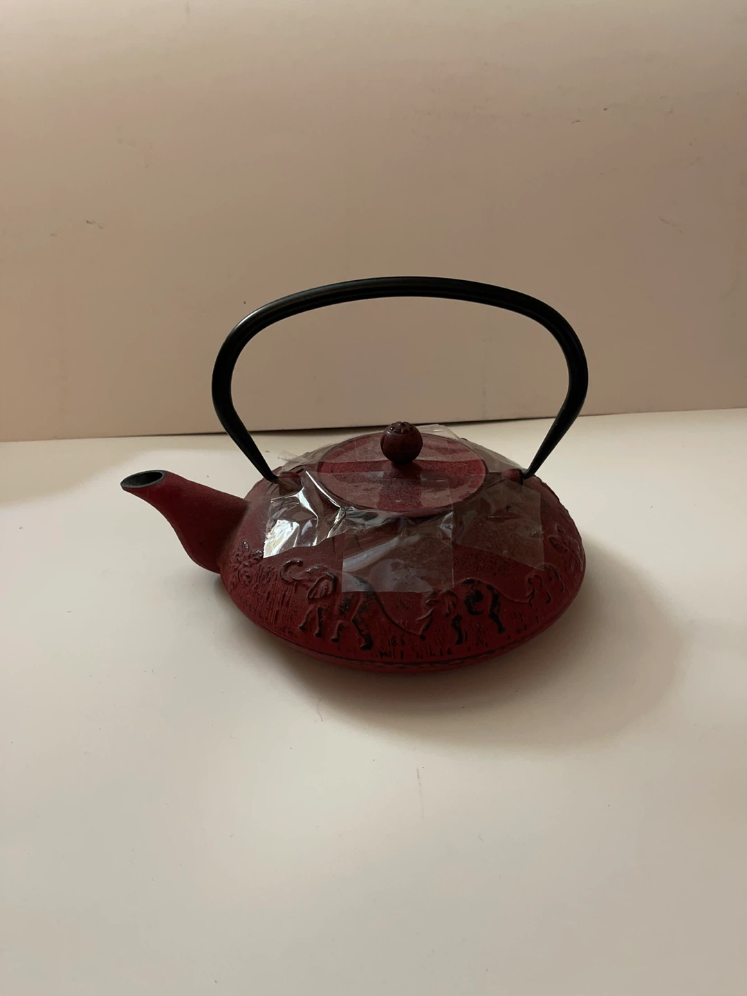 Cast iron teapot