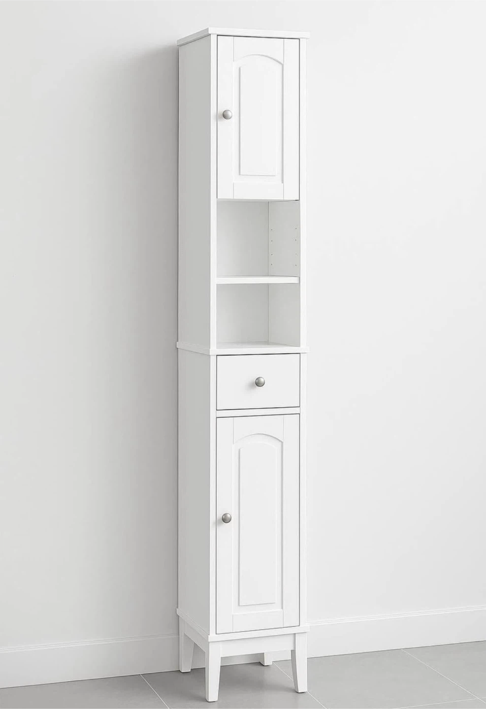NEW Hzuaneri Tall Bathroom Storage Cabinet BC280 White