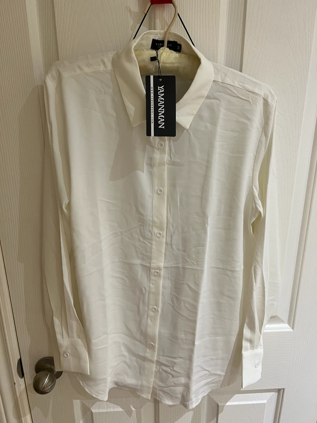 Ladies Bnwt White Long Sleeve Dress Shirt Medium